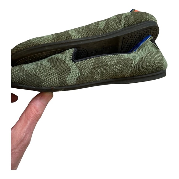 Rothys The Kids Loafer Classic Olive Camo Slip On Flats Shoes Size 12 - Picture 5 of 6